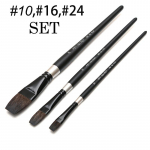 Oravajuuksed Lameda peaga pintsel Kunstniku joonistuspintslid Kunstitarbed akvarell-gua&scaron;&scaron;-akr&uuml;&uuml;lmaalimiseks 3pcs-#10#16#24