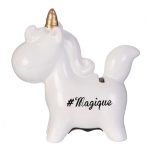 Les Tr&eacute;sors De Lily [R2907] &ndash; keraamiline hoiup&otilde;rsas 'Licorne My Unicorn' kuldvalge (#Magia) - 12x12x5 cm kuld