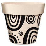 Les Tr&eacute;sors De Lily [R6621] - bambusest istutusmasin 'Boho' must beež - 95x84 mm (ringid) must