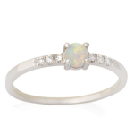 K&auml;sit&ouml;&ouml;h&otilde;bes&otilde;rmus 'Goddess Opal' H&otilde;bevalge (roodiumiga kaetud) - 10x7mm 60 valge