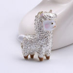 Blucome Creative Armas lambapross Uus isikup&auml;rastatud loomad Naiste &uuml;likond, kampsun, m&uuml;tsid, pin-tarvikud valge