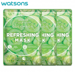 Watsons Love My Glow Cocumber v&auml;rskendav mask, 100% vegan, dermatoloogiliselt testitud, 30 ml. x 3 tk - N&auml;omask, Maskileht 30 ml. x 3 pcs