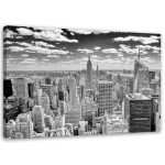 L&otilde;uenditr&uuml;kk New York Manhattan City 60x40 must/valge