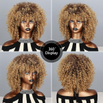 MERISIHAIR Ombre blond parukas s&uuml;nteetilisest kiust lokkis juustest parukad naistele koheva soenguga peo jaoks tavaline lokkis parukas 30cm