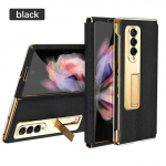 Samsung Galaxy Z Fold 4 3 2 5g &uuml;mbris esiklaasist nahast kickstand Flip kate Samsung Z Fold 4 t&auml;ieliku kaitse&uuml;mbrise jaoks For Galaxy Z Fold 3 punane