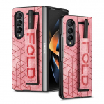 Samsung Galaxy Z Fold 4 &uuml;mbris koos randmepaelaga S pliiatsipesaga, &uuml;li&otilde;huke &uuml;lest&otilde;stetud esipaneeliga kaamerakaitse p&otilde;rutuskindel &uuml;mbris for Galaxy Z Fold 4 lilla