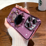 Astronaut Floding Stand Holder telefoni&uuml;mbris iPhone 14 13 11 12 Pro Max Xs Max Xr 13pro 14 Plus p&otilde;rutuskindel glitter l&auml;bipaistev kate For iPhone XR