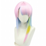 45cm Anime Parukas Lucy Cosplay Parukas K&uuml;berpunk Edgeruners Cosplay Warna Campuran Parukas Cosplay Anime Cosplay Parukas Sintetis Tahan Panas 45cm kaamel