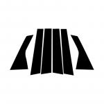 Auto samba postid Range Rover Evoque L551 5-ukselisele 2019 2020 2021 2022 l&auml;ikiva musta ukse akna trimmi katte kleebiste stiil