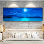 Meremaastik Panoraam Sinine taevas Pilv L&otilde;uend Maastikud Maastik Plakatid ja Prindid Seinakunstipildid Elutuba Kodukaunistus Ilma raamita 40cm&times;80cm NoFrame