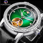 Forsining Men Fashion vabaaja Tourbilloni mehaaniline k&auml;ekell