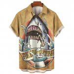 Uued meeste s&auml;rgid 3D loomade prindiga riided Moen&ouml;&ouml;b l&uuml;hikeste varrukatega rev&auml;&auml;riga T&auml;navar&otilde;ivaste s&auml;rk meestele Hawaii Shark pluusiga T-s&auml;rk S