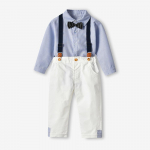 2 tk Baby Boy h&auml;rrasmeeste peokomplektid 100% puuvillased, tugevad p&uuml;ksid ja pikkade varrukatega ruuduline s&auml;rgikomplekt 70