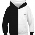 Laste Spordikapuutsid Must/valge 3D Prindiga Laste Pusad Juunioride Laste pikkade varrukatega sviiter 4-13 a poisi/t&uuml;druku kapuutsiga kampsunid 150