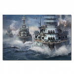 World of Warships Bismarck Battleship Painting Canvas Plakatid HD Prinditud Seina Kunstipildid Kaasaegne elutuba Kodukaunistus 70x120 No Frame