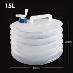 5L-15L &otilde;ues kokkupandav veekott matkamiseks kokkupandavad veemahutid joogile, multifunktsionaalne teleskoophoidik veepudel 15L valge