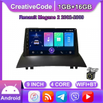 9-tolline Androidi autoraadio Carplay jaoks Renault Megane 2 2002-2009 auto multimeedia videopleier GPS-navigatsioon WIFI 2+32GB 1+16GB