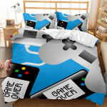 3D-m&auml;ngukontrolleri prinditud voodipesukomplekt, m&auml;ngija voodipesu ja padjap&uuml;&uuml;rid, 2 v&otilde;i 3 t&uuml;kki &uuml;lipehmeid ja pestavaid t&auml;issuuruses kodukaunistusi Baby 100x135cm