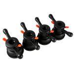 Kiirvabastusega rummu tiibmutter Ratta tasakaalustaja rehvide tasakaalustamise masina klambri vahetust&ouml;&ouml;riist 4 suurust 36 38 40 mm v&auml;ljas&otilde;idugaraaž auto 40mm Pitch 3mm black