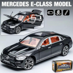 1/24 Scale E-Class E300L Diecast automudeli m&auml;nguasi, tagasit&otilde;mmatav m&auml;nguasi koos heli ja valgusega lastele V&auml;ikelapsele Poistele T&uuml;drukutele Kingikogu 1/24-22.8x8.5x6.5cm must