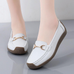 Vintage naiste lamedad ehtsast nahast kingad Naiste paadikingad Hingavad lamedad jalan&otilde;ud Mugavad vabaaja jalan&otilde;ud balletikingad 41