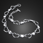 Uus Mood 100% 925 Sterling H&otilde;be S&uuml;dame Ripats Kaelakee Naistele Choker Boheemlaslik Pulmapidu Ehted Kingitus