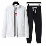 Kevad-s&uuml;gis meeste komplektid Kardigan dressid Kaheosaline &uuml;likond jakk + p&uuml;ksid Meeste riided L must