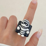 Cartoon Resin Halloweeni peos&otilde;rmused Naistele Creative Statement Aksessuaarid Kingitused