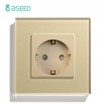 BSEED-i &uuml;he seinapistikupesa C-t&uuml;&uuml;pi USB-portidega Topeltklaasist pistikupesa Kolmekordne elektripistikupesa Pistikupesad 16A kuldne