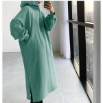 S&uuml;gis- ja talvemood fliisist keskmise pikkusega sviiter 5XL rohuroheline v&auml;rv