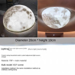 Kuu lamp Laevalgusti Planet Lamp N&otilde;gus poolkera Kuu Lambi kaunistus Diameter 20cm