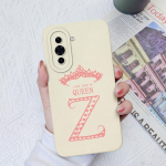 Huawei Nova Y61 Y90 Y70 Plus P30 P60 Pro P40 Lite E Luxury Lettersi &uuml;mbris, pehme vedel silikoon p&otilde;rutuskindel kate kaamera kaitse Huawei kaitseraua jaoks Huawei P40 Pro