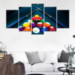 Seinakunst l&otilde;uendimaal 5 paneeli raam Sport piljard pildid HD prinditud moodull&otilde;uend plakat Elutoa kodukaunistus raamita 20x35cm*2 20x45cm*2 20x55cm*1