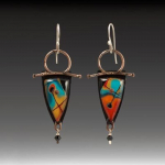 Geomeetrilise abstraktse mustriga retrok&otilde;rvar&otilde;ngad Euroopa ja Ameerika k&otilde;rvar&otilde;ngad iidsed punased vasest veetilgad emailiga k&auml;sitsi valmistatud k&otilde;rvar&otilde;ngad