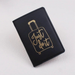 Uus lihtne mustvalge PU-nahast passihoidja, meeste naiste reisidokumendi hoidja ID-kaardi hoidja reisitarbed must