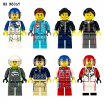 8 tk M8069 City Pro seeria juhinukuplokid, tegelane nukk, laste m&auml;nguasjad