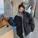 Uus talvine puuvillane jope naiste t&otilde;mblukuga lahtine polsterdatud mantel Naistele tihendav soe puffer Parkas joped Fahion XXL pruun