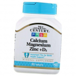 Luude vitamiinid, kaltsium Magneesium Tsink + D3, 21. sajandi 90 tabletti (36440014) 90tab