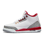 Air Jordan 3 Retro GS Cardinal Red Laste tossud Valge Light-Curry Cement-Grey 398614-126 36 white