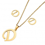 Kasulik Letter Ear Stud Allergiavastane peen t&ouml;&ouml;tlus Stiilne D kuldne