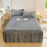 Winter Milk Velvet voodi seelik Pehme ja paks soe voodikate madrats kaitsekate Paar linad pits voodipesu 120x200x42cm