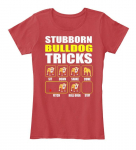 Inglise buldog Stubborn Tricks Funny Bull Sit Premium Tee Unisex T-s&auml;rk S