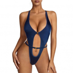 Naiste seksikas bodi Madala l&otilde;ikega &otilde;&otilde;nsad k&otilde;hnad elastsed varrukateta v&ouml;&ouml;rihma sisekujundus Reguleeritav spagetirihm ristselja flirt T&auml;iskasvanute seksir&otilde;ivad S tumesinine v&auml;rv