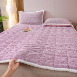 3 tk Talvine paksendatud soe madrats Tatami libisemiskindel matt puuvillase voodimadratsiga 90*200cm lilla