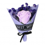 Romantiline miniroosikimp kuivatatud lilledega Realistlik &otilde;rna tekstuuriga lillelised vanni kroonlehed Kunstlilleseep punane