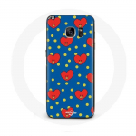 &Uuml;mbris Samsung Galaxy S6 BTS Bangtan Boys BT21 TATA de V sinise taustaga