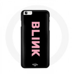Coque pour Iphone 5 Blink Fandom Blackpink Logo Rose Fond Noir