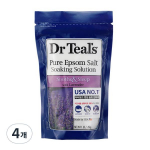 Dr. Teal's Pure Epsom Salt Soaking Solution Sooth & Sleep with Lavender, 450g, 4 pieces
