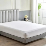 Puuvillane frotee veekindel madratsi kate Hingav voodikate kodu magamistoa jaoks elastne voodilina King Queen suurusele 140/160 cm 80x200x35cm valge