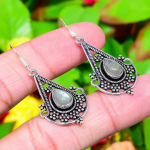Natural Labradorite Gemstone Handmade 925 Sterling Silver Earring 1.97 u2e17